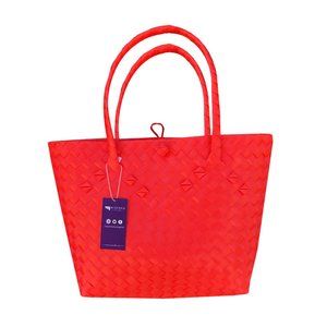 Misenka Handicrafts Philippine Bayong Coral Red Classic Bag
